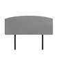 Linen Fabric Queen Bed Curved Headboard Bedhead - Night Ash