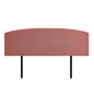 Linen Fabric King Bed Curved Headboard Bedhead - Pearl Copper Brown