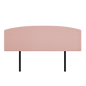 Linen Fabric King Bed Curved Headboard Bedhead - Pale Pink