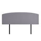 Linen Fabric King Bed Curved Headboard Bedhead - Slate Ash