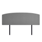Linen Fabric King Bed Curved Headboard Bedhead - Night Ash