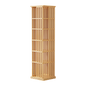 360 Rotating Bookshelf Bamboo Storage Display Rack Shelving in Wood