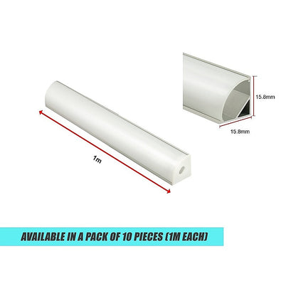 10 x 1M Aluminium LED Strip Light Channel Profile for Kitchen Cabinet