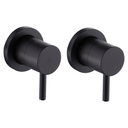Bathroom Shower Bath Hot and Cold Mixer WATERMARK Certified in Black