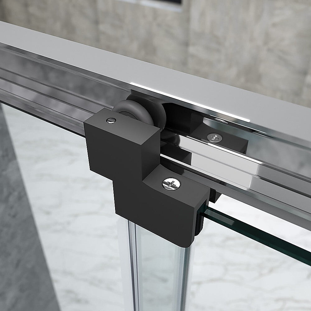 40mm Adjustable Contemporary Corner Sliding Chrome Shower Screen 86x92cm