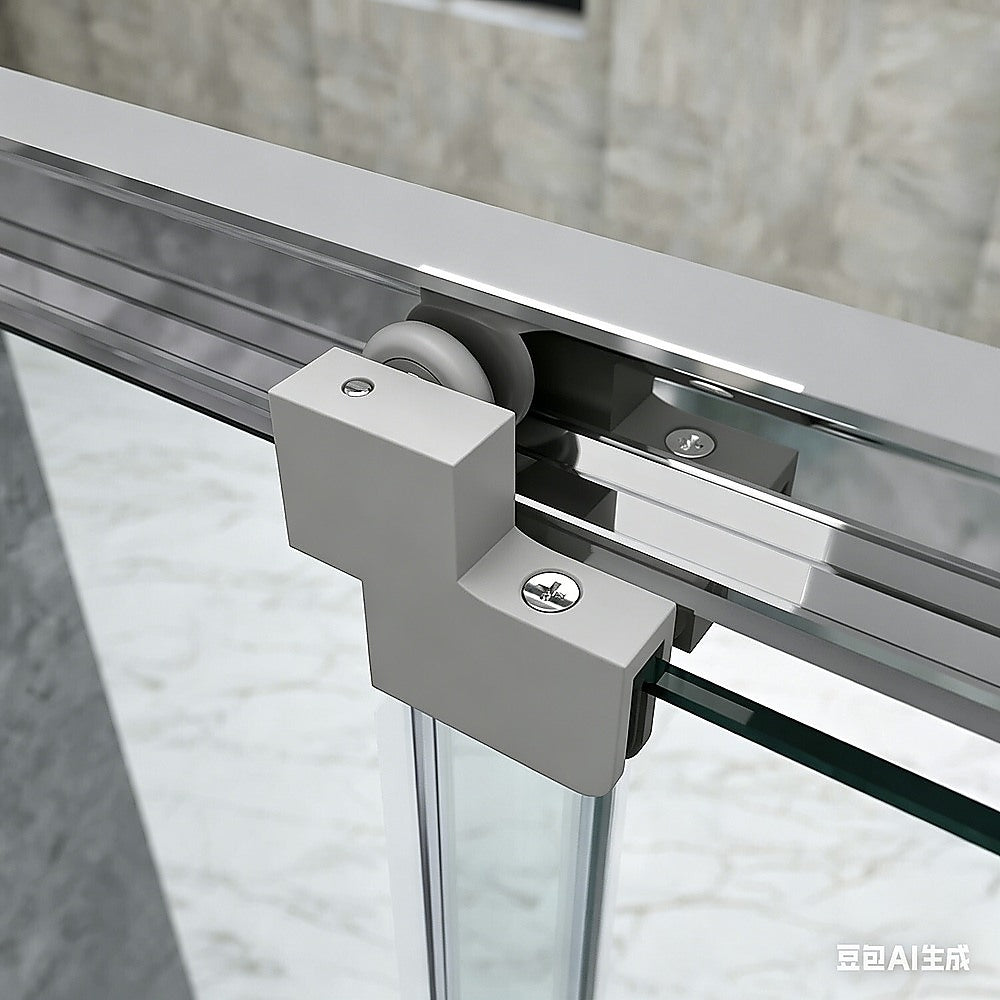 40mm Adjustable Contemporary Corner Sliding Chrome Shower Screen 86x92cm