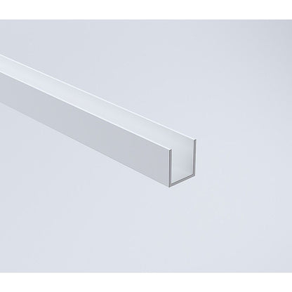 110cm Wall to Wall Frameless Shower Screen – White Wall Channel and Floor Channel, SS Hinges & Square Double Pull Handle