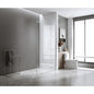 120x200cm Glass Shower Screen with White Wall Channel & Round Pole