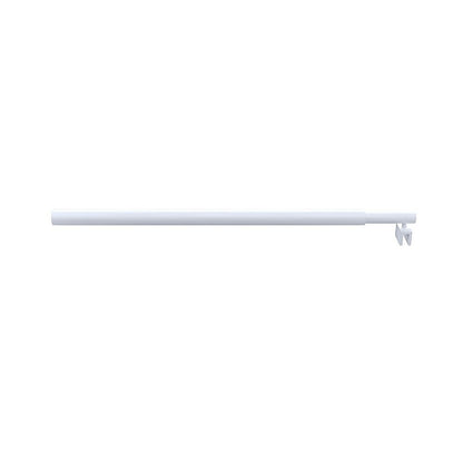 120x200cm Glass Shower Screen with White Wall Channel & Round Pole