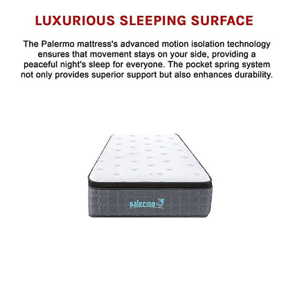 Mattress Single Euro Top Pocket Spring Motion Isolation CertiPUR-US Certified
