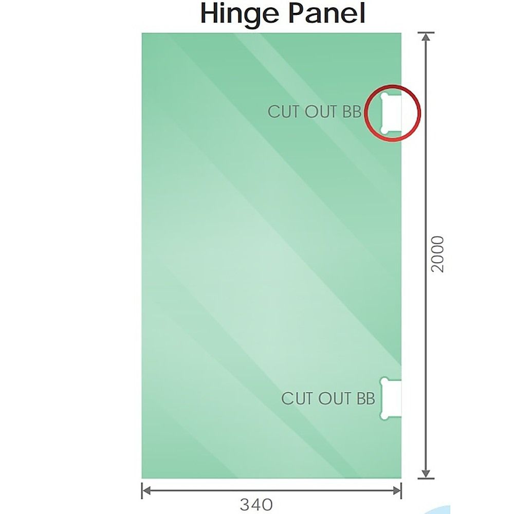 100x80cm Corner Frameless Shower Screen – Chrome Wall Channel with Brass Hinges for Elegant Bathrooms