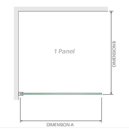 100x80cm Corner Frameless Shower Screen – Chrome Wall Channel with Brass Hinges for Elegant Bathrooms