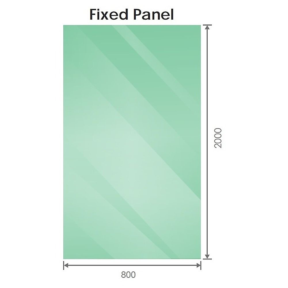 100x80cm Corner Frameless Shower Screen – Chrome Wall Channel with Brass Hinges for Elegant Bathrooms