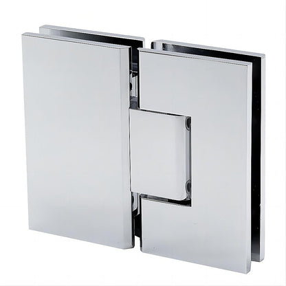 100x80cm Corner Frameless Shower Screen – Chrome Wall Channel with Brass Hinges for Elegant Bathrooms