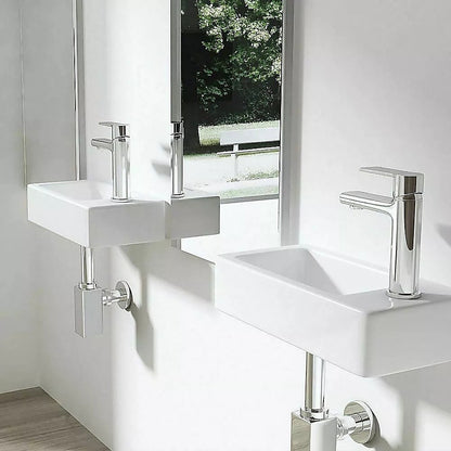 Small Compact Bathroom Cloakroom Hand Wash Basin Sink Ceramic Wall Hung
