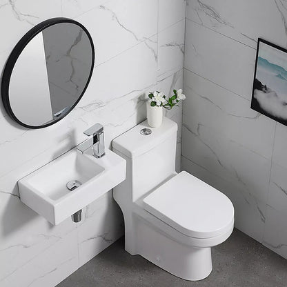 Small Compact Bathroom Cloakroom Hand Wash Basin Sink Ceramic Wall Hung