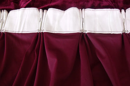 Large Velvet Curtains 610 x 230cm with 4m blockout + 30 Hooks New Burgundy