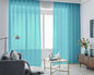 2 Long drop Sheer Voile Curtains 592cm x 270cm Drop+Hooks Pinch Pleat Lake Blue