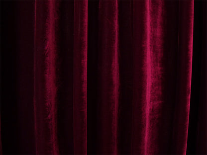 Long 4-Way Stretch Velvet Curtains 600x265cm with 30 hooks Pinch Pleat Burgundy