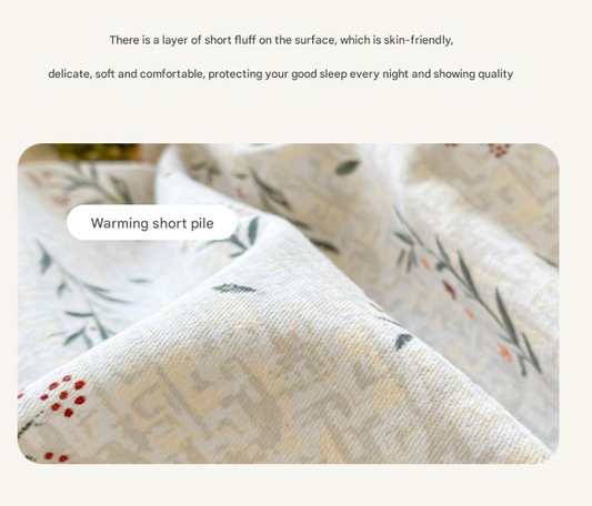 Phil Bear Thick Brushed Cotton 4-Piece Bed Sheet Set (1.5m Bed) - Fits 200x230cm Duvet