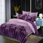 Geometric Print Duvet Cover - 3 Piece Purple Ombre Bedding Set Quilt cover 230X265cm-Pillowcase 51X92cm