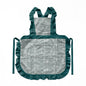Blue Ruffled Kitchen Apron with Floral Lace - Comfortable Baking & Crafting Apron