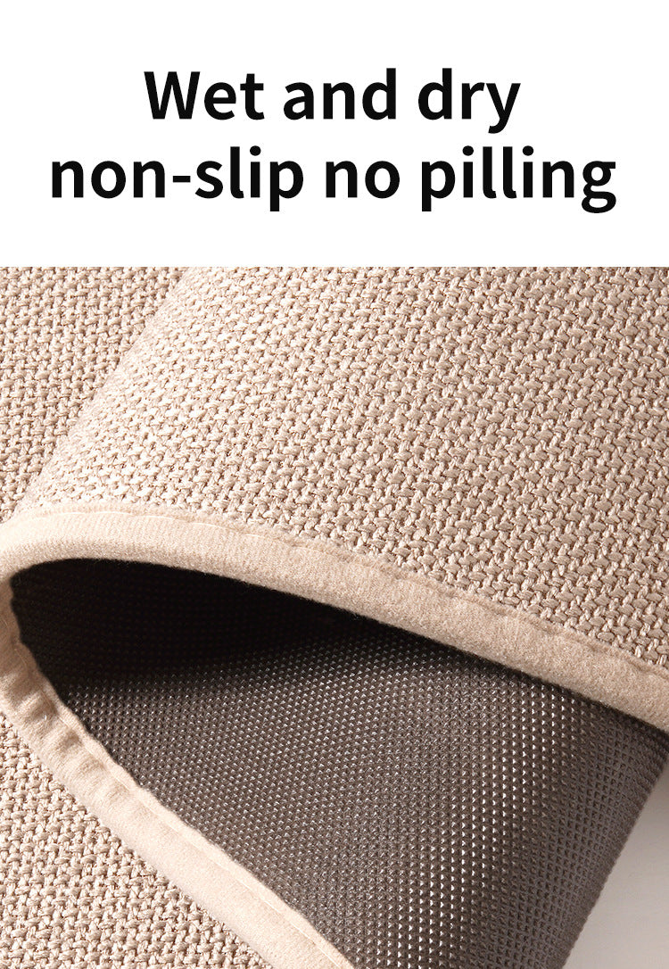 Brown Quick Dry Bathroom Rug - Non-Slip PVC Foam, Super Absorbent, 50x80cm