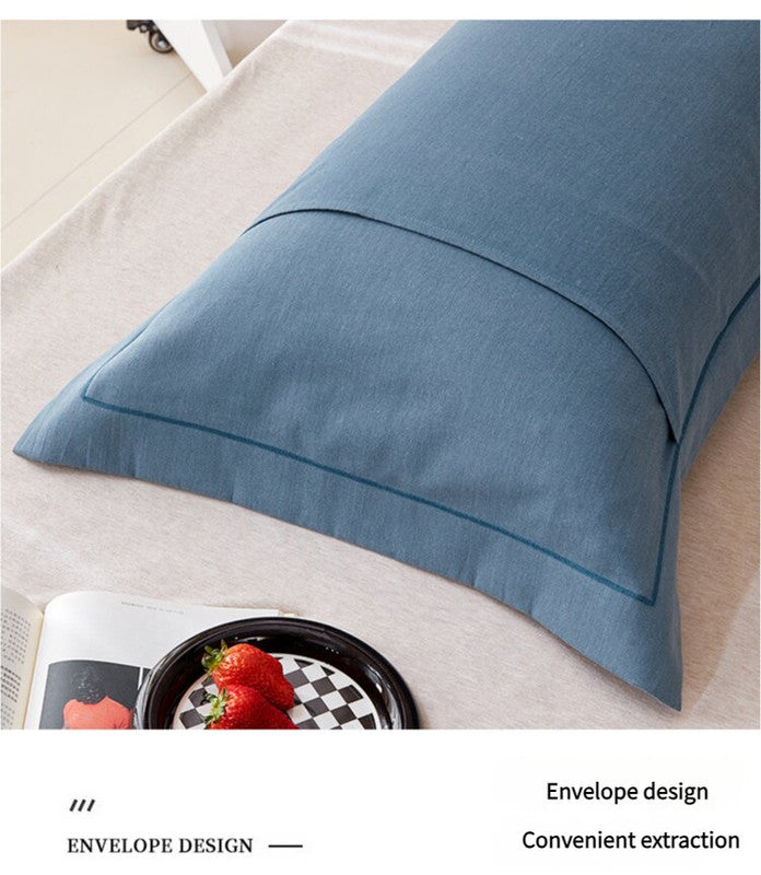 Orange Pure Cotton Flannel Pillowcase Set - Soft, Thickened, Solid Color (Pair, 48x74cm)