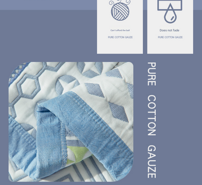 Horse Race Stallion Premium 6-Layer Cotton Gauze Pillowcase Pair - Ultra Soft & Breathable (56x80cm)