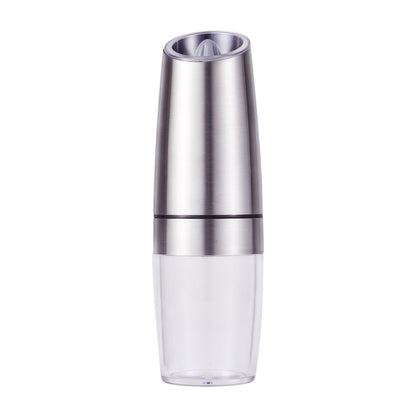 Gravity Electric Salt & Pepper Grinder Set - Adjustable Coarseness, LED Light, Battery Operated(silver)