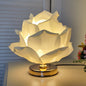 Champagne Elegant Lotus Flower Table Lamp - Decorative Bedside Night Light for Bedroom Ambiance