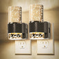 Black Dimmable LED Night Light with Dusk-to-Dawn Sensor - Bubble Acrylic Plug-in Lamp