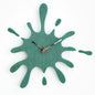 Creative Splatter Design Wall Clock - Silent Movement, Modern Decorative Timepiece(green)