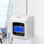 VEVOR Punch Time Clock, Time Tracker Machine for Employees of Small Business, 6 Punches per Day, Time Clock Punch Machine Includes 102 Time Cards, 1 Ink Ribbon and 2 Security Keys