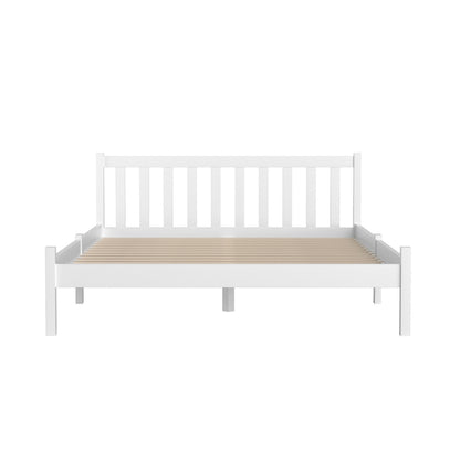 Artiss Bed Frame Double Size Wooden White SOFIE