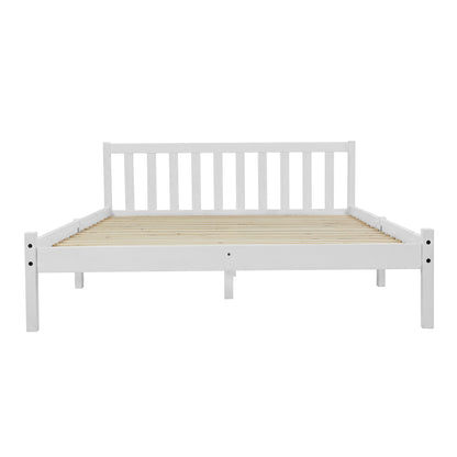 Artiss Bed Frame Queen Size Wooden White SOFIE