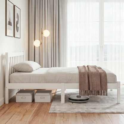 Artiss Bed Frame Queen Size Wooden White SOFIE