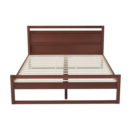 Artiss Bed Frame Double Size Wooden Walnut WITTON